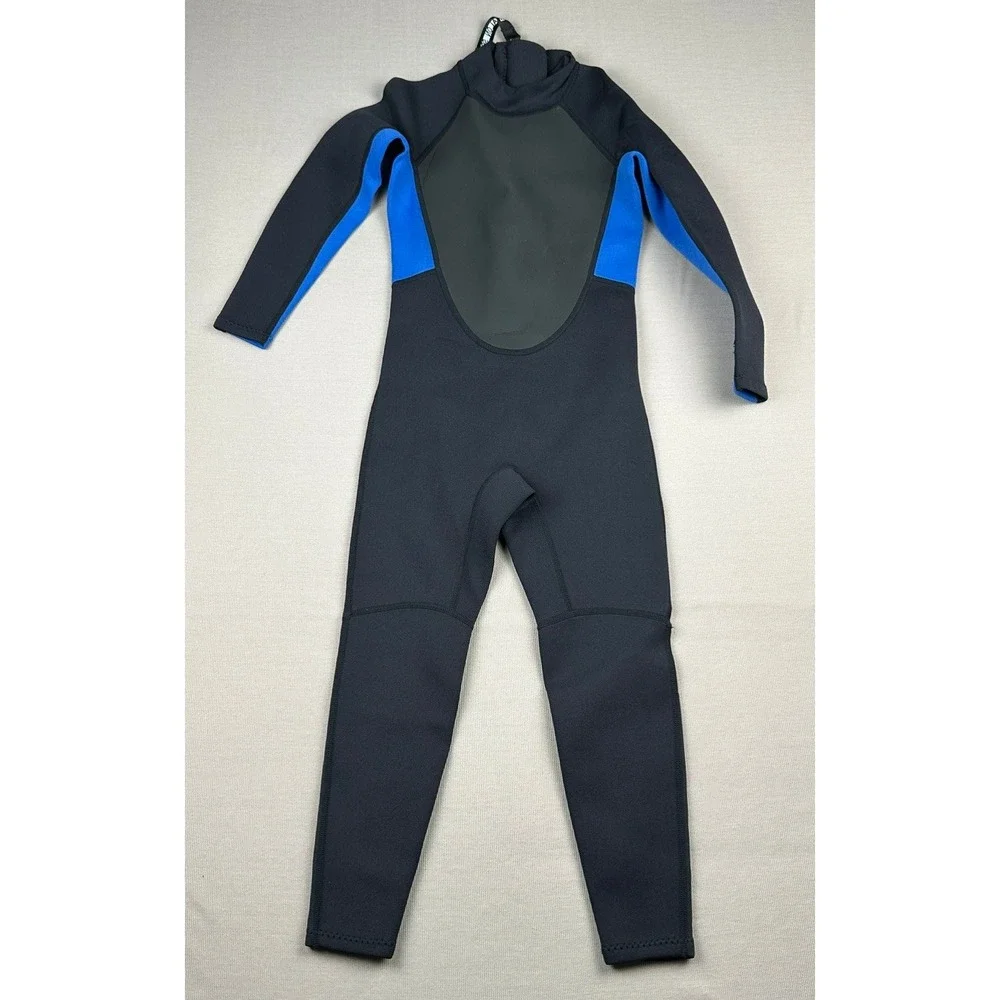 Realon Boys Wetsuit Full Body Neoprene Black Blue Size Medium Swimming Surfing